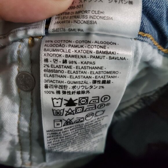 Levis Jeans Mens 40x30 Blue 569 Loose Straight Fit Cotton Denim *Read* - Picture 4 of 14